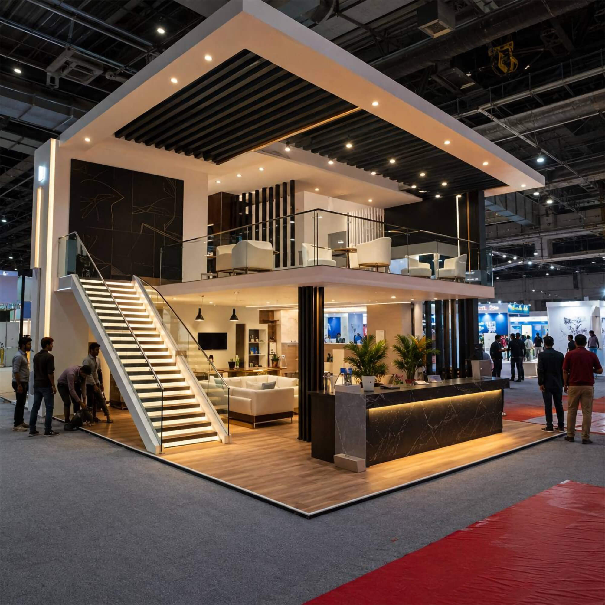 Mezzanine and high rise stalls